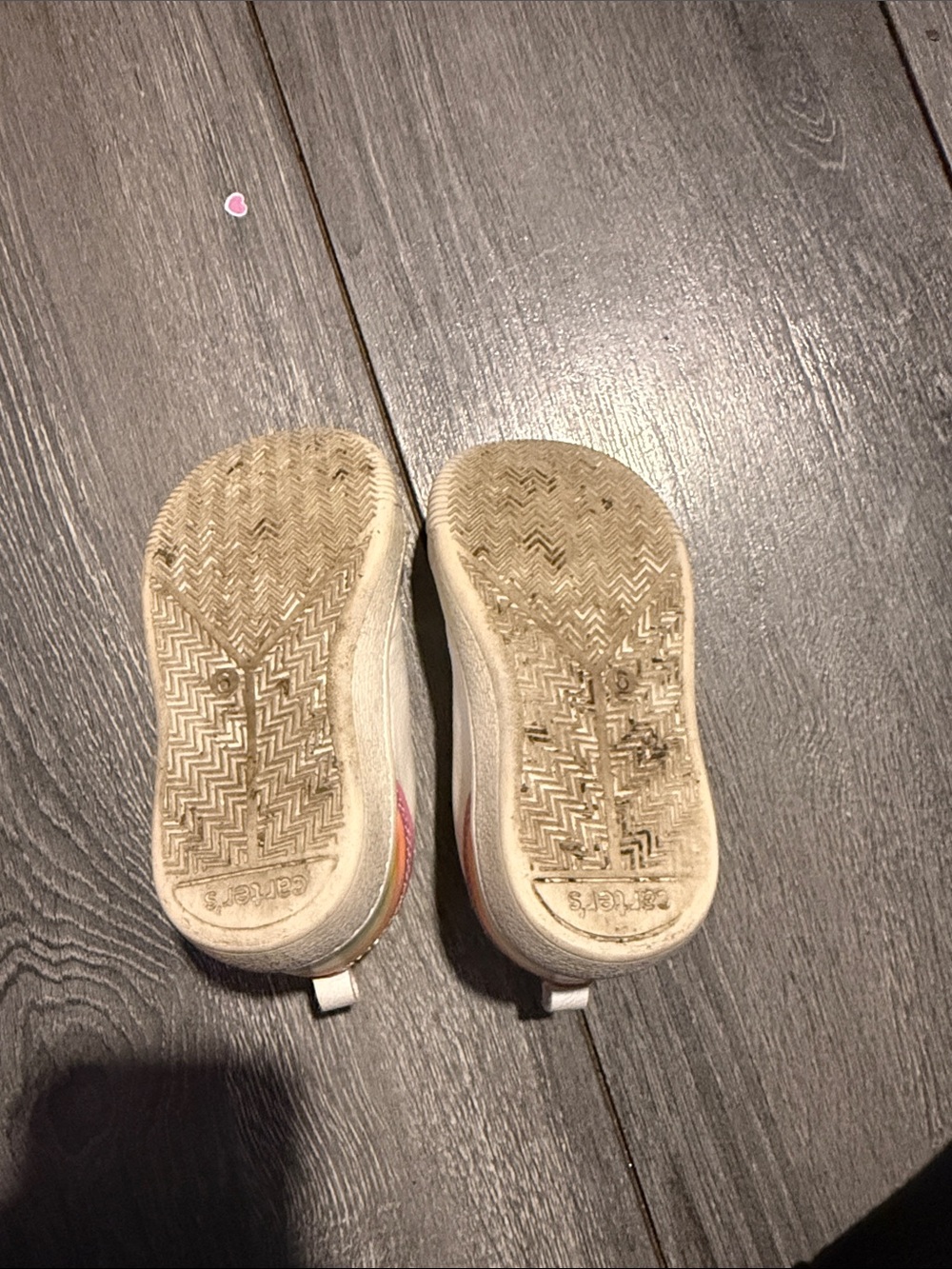 Carter's White and Light Pink Toddler Sneakers - Picture 3 of 6